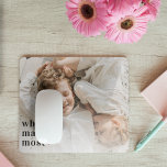 Tapis De Souris Photo moderne et ce qui compte le plus Citation po<br><div class="desc">Voici le produit "Modern Photo & What Matters Most Positive Quote", disponible exclusivement sur Zazzle ! Ce produit unique et inspirant combine la puissance de la photographie moderne avec une citation positive qui nous rappelle ce qui compte vraiment dans la vie.Le produit "Photo moderne et ce qui compte le plus...</div>