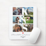 Tapis De Souris Photo Nom du collage Cadeau initial de couple pour<br><div class="desc">Photo Nom du collage Cadeau initial de couple pour lui</div>