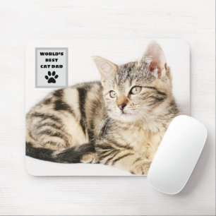 Tapis De Souris Photo personnalisée du meilleur chat papa personna