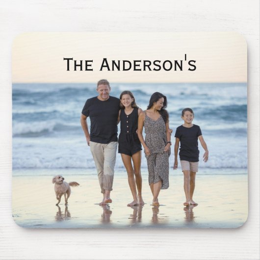 Tapis De Souris Photo Personnaliser Monogramme Personnaliser l'ima (Devant)