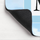Tapis De Souris Photo Soft Blue Sky Custom Single Initial (Coin)