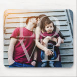 Tapis De Souris Photo superposée "Amour"<br><div class="desc">Ajoutez vos photos et monogramme personnalisé. Besoin d'une couleur personnalisée ? Envoyez-nous un message à heartlockedstudio@gmail.com et nous serons heureux de vous aider!</div>