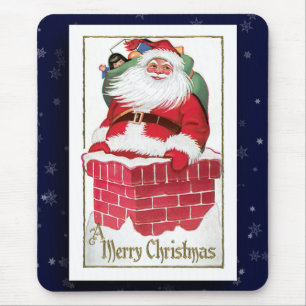Tapis De Souris Photo vintage du Père Noël Mousepad