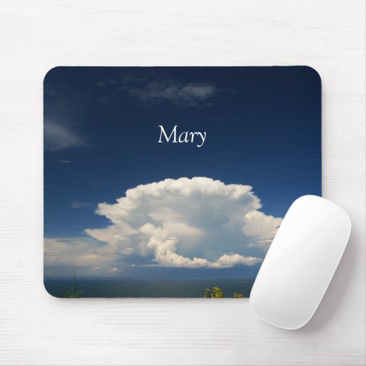Tapis De Souris Photo White Puffy Cloud (Avec souris)