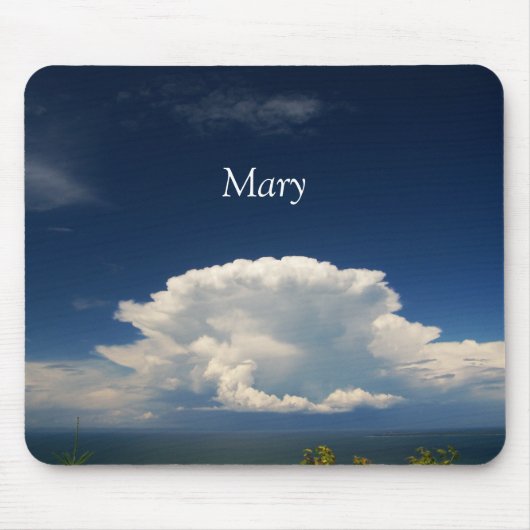 Tapis De Souris Photo White Puffy Cloud (Devant)