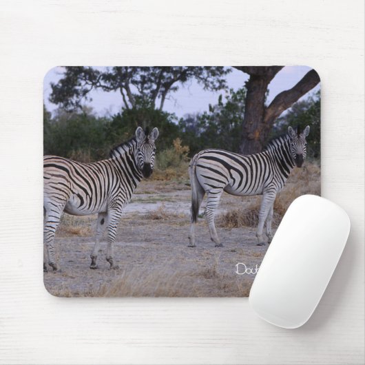 Tapis De Souris Photo Zebra Double Take (Avec souris)