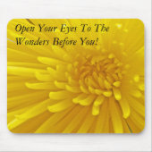 Tapis De Souris Photographie de Spiky Yellow Dahlia (Devant)