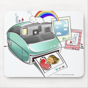 Tapis De Souris Photographie sortant d'un appareil-photo