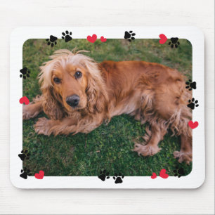 Tapis De Souris Photos de animaux de compagnie avec des empreintes