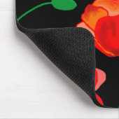 Tapis De Souris Photos rouges sur arrière - plan noir (Coin)