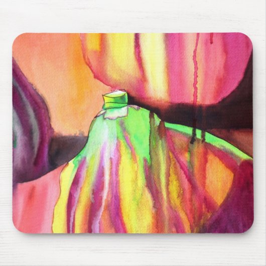 Tapis De Souris Photos violettes aquarelle art (Devant)