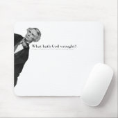 Tapis De Souris Phrase de code Morse classique en noir et blanc (Avec souris)