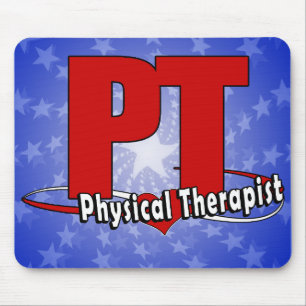 Tapis De Souris Physiothérapeute ROUGE de LOGO de pinte    GRAND