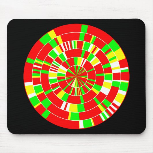 Tapis De Souris Pi Abstrait 02 - Sur Noir (Devant)