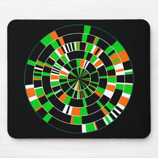 Tapis De Souris Pi Abstrait 06 - Sur Noir (Devant)