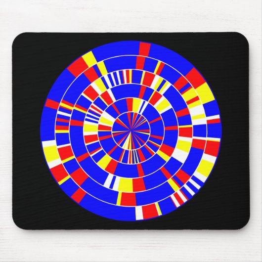 Tapis De Souris Pi Abstrait 08 - Sur Noir (Devant)