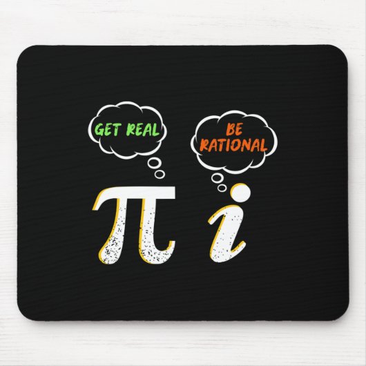 Tapis De Souris Pi Be Rational Get Real - Enseignant Math - Math H (Devant)