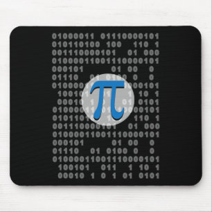 Tapis De Souris Pi Day Ascii Binary Code 3.14 Pi Symbole math Nerd