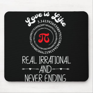 Tapis De Souris Pi Day Graphic Funny Love Citation humoristique Va