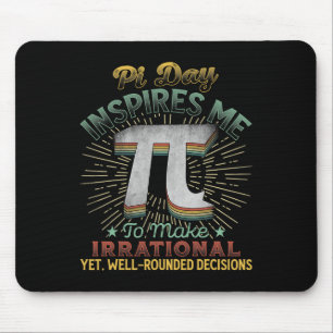 Tapis De Souris Pi Day M'Inspire De Faire Un Soleil Vintage Irrati