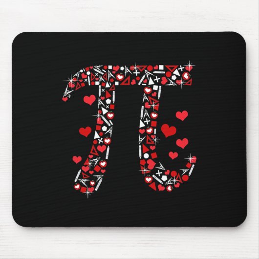 Tapis De Souris Pi Math Valentine Chemise Math Enseignant Valentin (Devant)