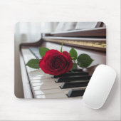 Tapis De Souris Piano and a rose -Musicians eligant mouse pad (Avec souris)