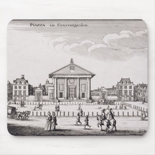 Tapis De Souris Piazza dans le jardin de Covent, 1647 (gravure) (Devant)
