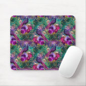 Tapis De Souris Pic rose pourpre Floral (Avec souris)