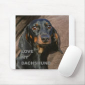 Tapis De Souris PIC teckel-noire et bronzage de l'amour W (Avec souris)