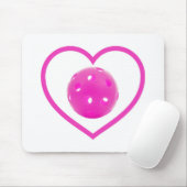 Tapis De Souris Pickleball amour pink pickball sport rose (Avec souris)