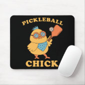 Tapis De Souris Pickleball Chick - rétro (Avec souris)