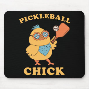 Tapis De Souris Pickleball Chick - rétro