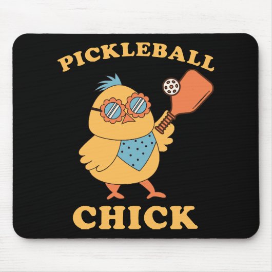 Tapis De Souris Pickleball Chick - rétro (Devant)
