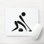 Tapis De Souris Pictogramme de curling (Avec souris)