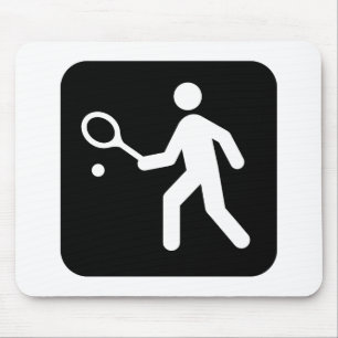 Tapis De Souris Pictogramme de racquetball de tennis