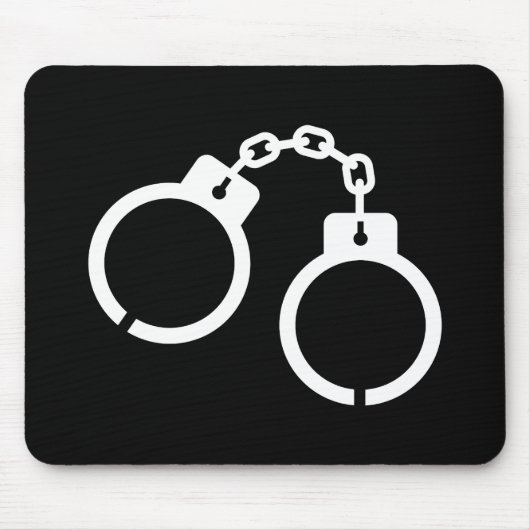 Tapis De Souris Pictogramme Mousepad de menottes (Devant)
