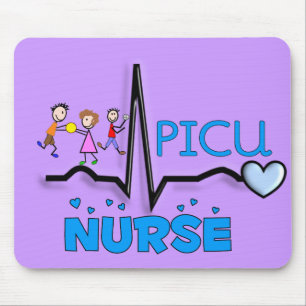 Tapis De Souris PICU Infirmière Cadeaux-QRS Segment et conception 