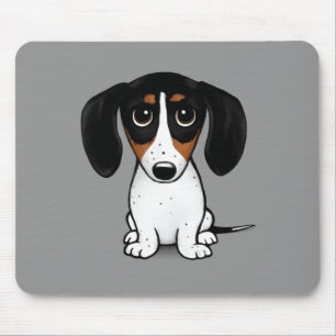Tapis De Souris Piebald Dachshund Carnet de souris Chien Chien C