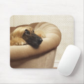 Tapis De Souris Pièce afghane allongée sur un canapé (Avec souris)