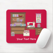 Tapis De Souris Pièce de couture 2 (personnalisée) (Avec souris)