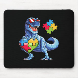 Tapis De Souris Pièce de puzzle de dinosaure Sensibilisation à l'a