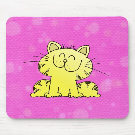 Tapis De Souris Pièce mignonne de rose de chaton (Devant)