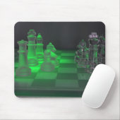 Tapis De Souris Pièces d'échecs en verre (Avec souris)