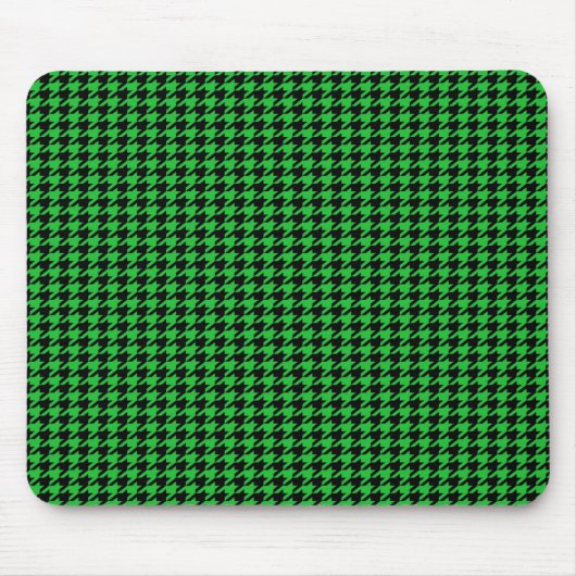 Tapis De Souris Pied-de-poule noir sur le vert (Devant)