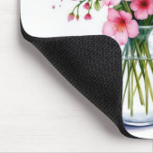 Tapis De Souris Pieds Bébé En Arrangement Fleur Rose (Coin)