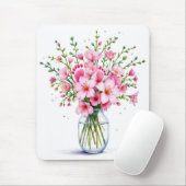 Tapis De Souris Pieds Bébé En Arrangement Fleur Rose (Avec souris)