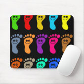 Tapis De Souris Pieds colorés (Avec souris)