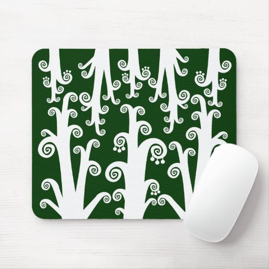 Tapis De Souris Pieds Twirly - Vert foncé (Avec souris)