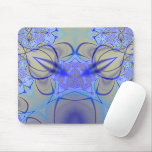 Tapis De Souris Pierre Art fractal violet et jaune