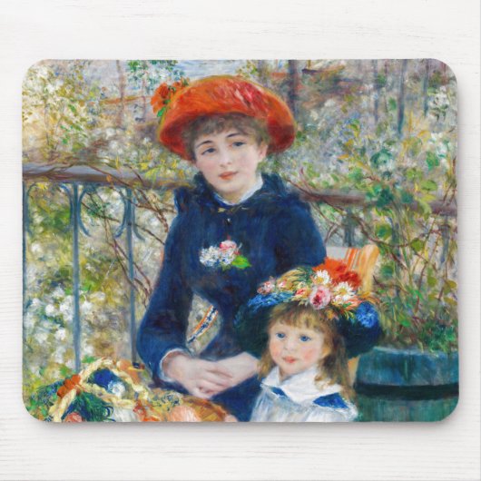 Tapis De Souris Pierre-Auguste Renoir - Deux soeurs sur la terrass (Devant)
